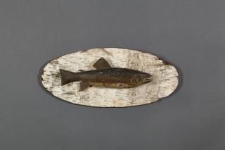 Appraisal: Brook Trout Carving on Birch Bark Brook Trout Carving on