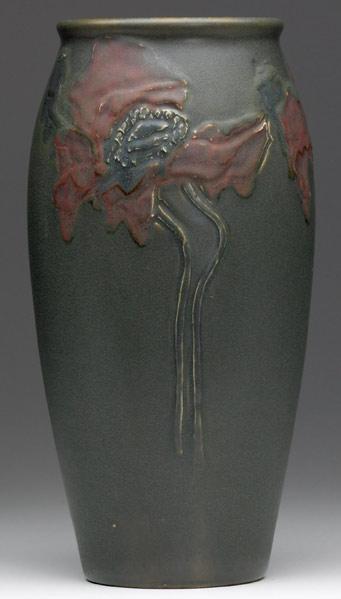 Appraisal: ROOKWOOD Tall Carved Matt vase by William Hentschel with stylized