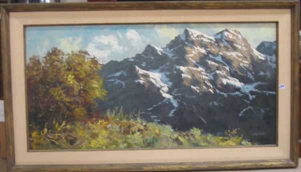 Appraisal: SEGUNDA HUERTAS Mexican th century Oil on canvas Mountain landscape