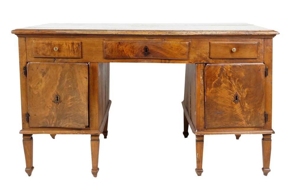 Appraisal: WALNUT PARTNER'S DESKProvenance The Estate of Stephen W Royce Sr