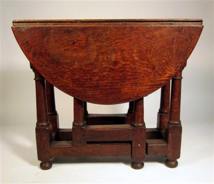 Appraisal: George III oak gateleg table th century