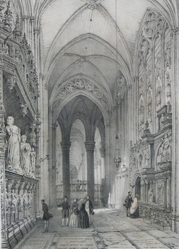 Appraisal: An Antique Lithograph of Cathedrale de Rouen An antique lithograph