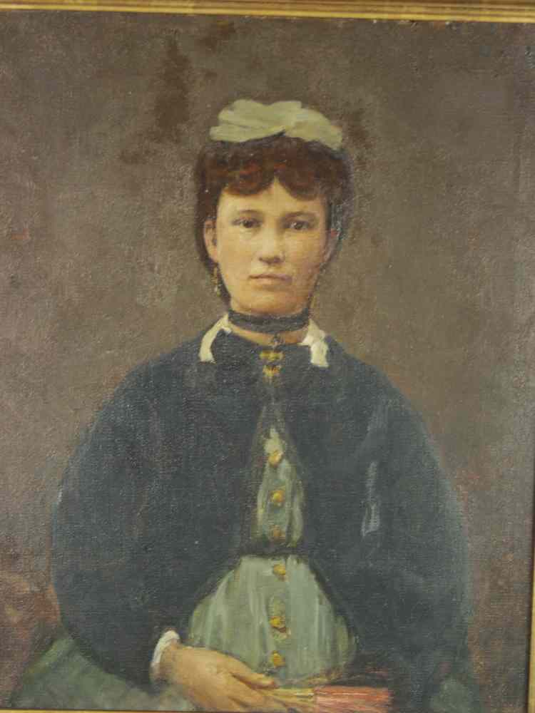 Appraisal: OOC - Portrait of woman in Civil War era attire