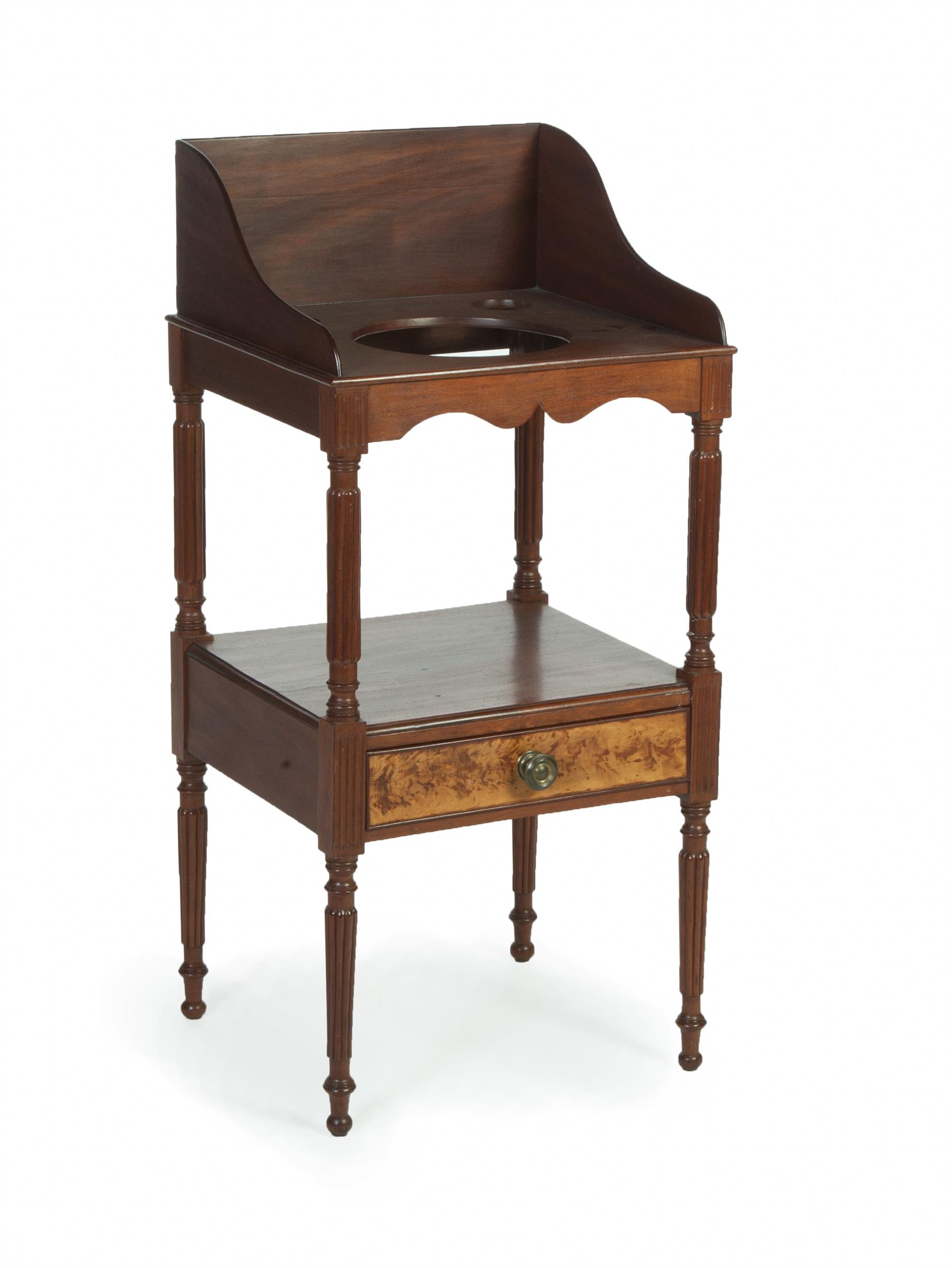 Appraisal: AMERICAN FEDERAL WASHSTAND Second quarter- th century mahogany with pine