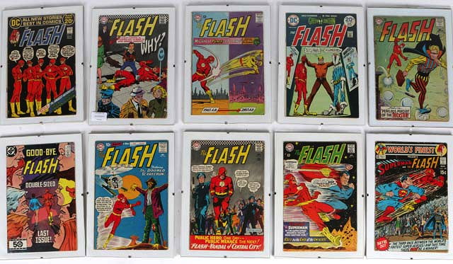 Appraisal: NINE D C COMIC COPIES OF THE 'FLASH' issues and