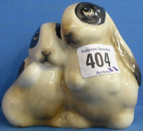 Appraisal: Royal Doulton Pair of Rabbits HN in natural black and