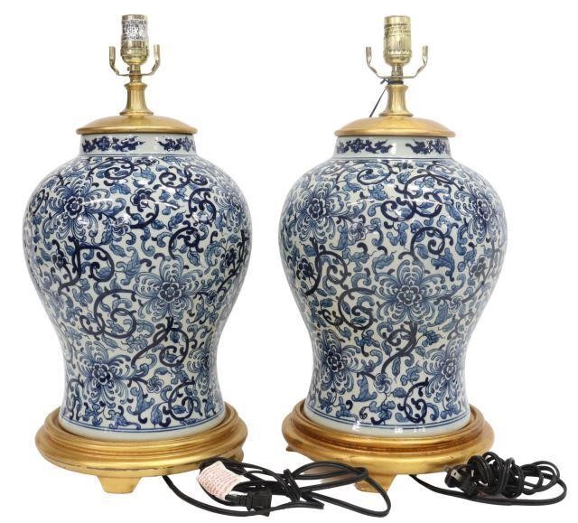 Appraisal: pair Chinoiserie single-light table lamps Ralph Lauren Home st c