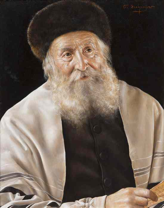 Appraisal: Otto Eichinger Austrian - The Rabbi oil on board signed