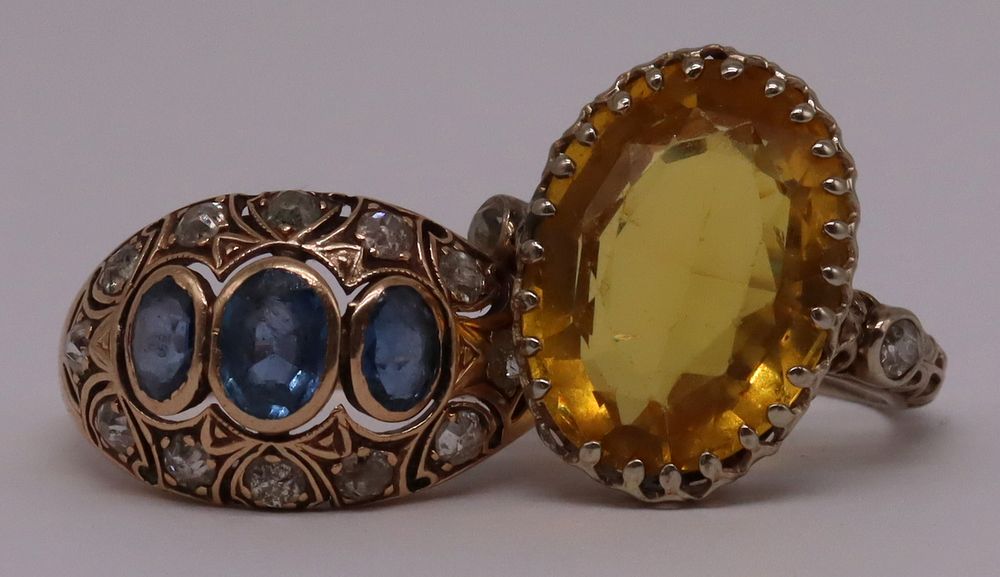 Appraisal: JEWELRY Estate Vintage Antique Gold Ring Grouping Includes a kt