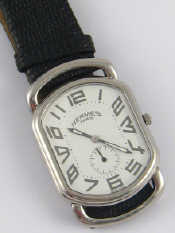 Appraisal: A gents stainless steel Hermes wristwatch the dial signed Hermes