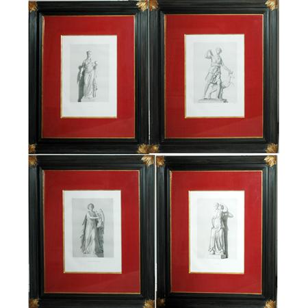 Appraisal: Various Artists SCULPTURE STUDIES Four engravings Estimate -