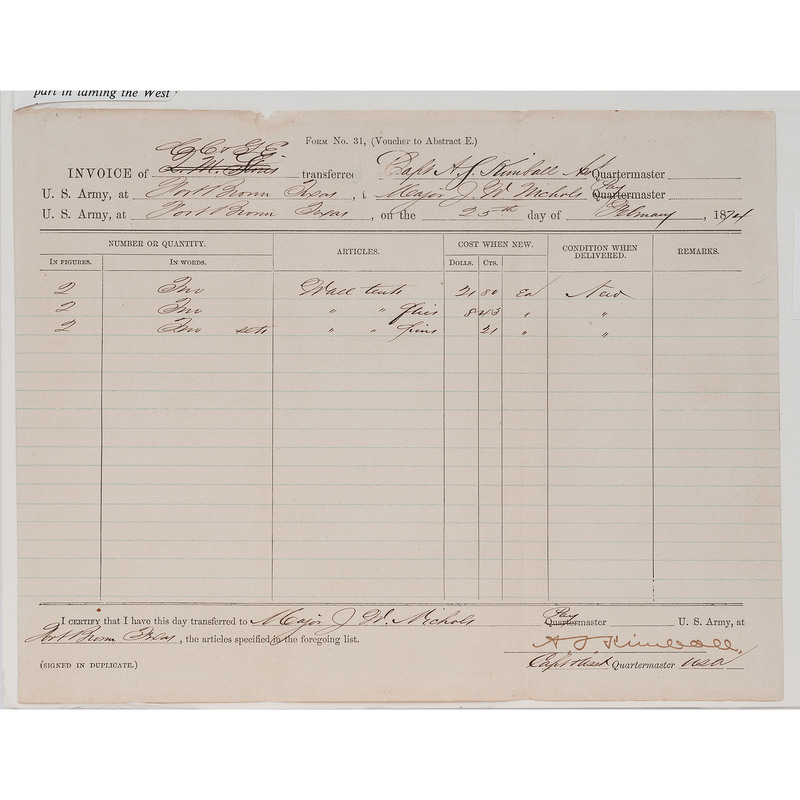 Appraisal: AFRICAN AMERICANA - BUFFALO SOLDIERS Form No Invoice of camp