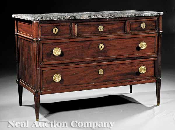 Appraisal: A Directoire Mahogany Commode early th c the grey and