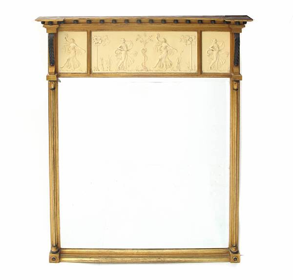 Appraisal: A Regency style mirror height ft in width in