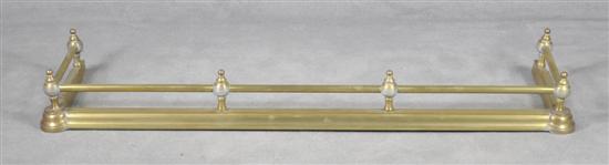 Appraisal: Brass Fireplace Fender Circa Urn and rail base x x