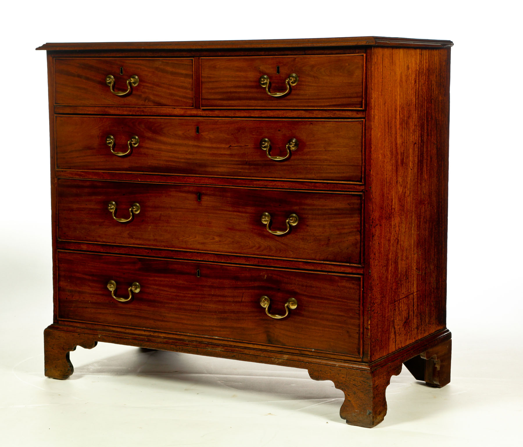 Appraisal: LATE CHIPPENDALE MAHOGANY CHEST England th quarter- th century pine