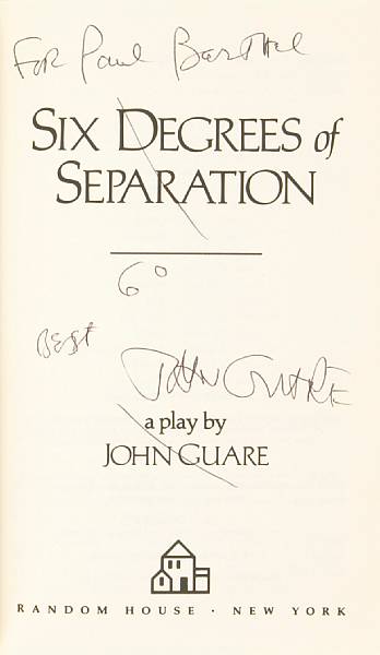 Appraisal: GUARE JOHN Six Degrees of Separation New York Random House