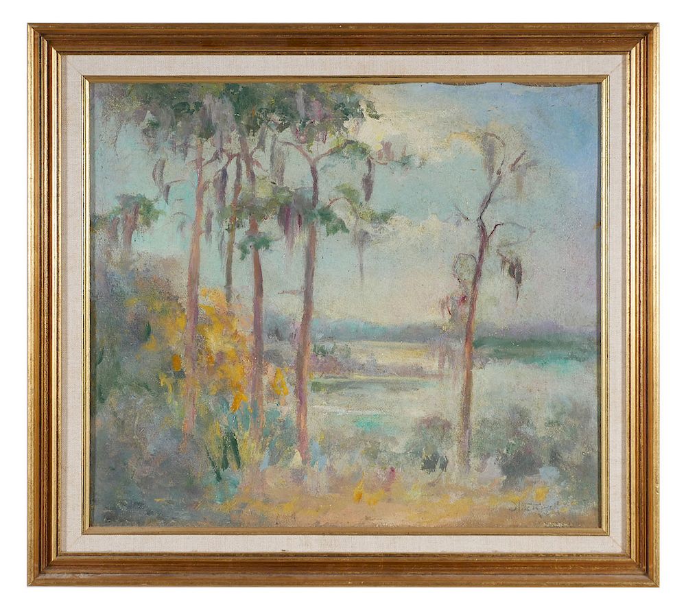 Appraisal: CATHERINE STOCKWELL Impressionist Landscape Oil on canvas painting by Florida