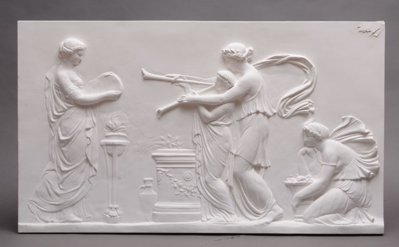 Appraisal: LARGE NEOCLASSICAL STYLE PLASTER FRIEZE DESIGNED BY JACQUES GARCIA Depicting