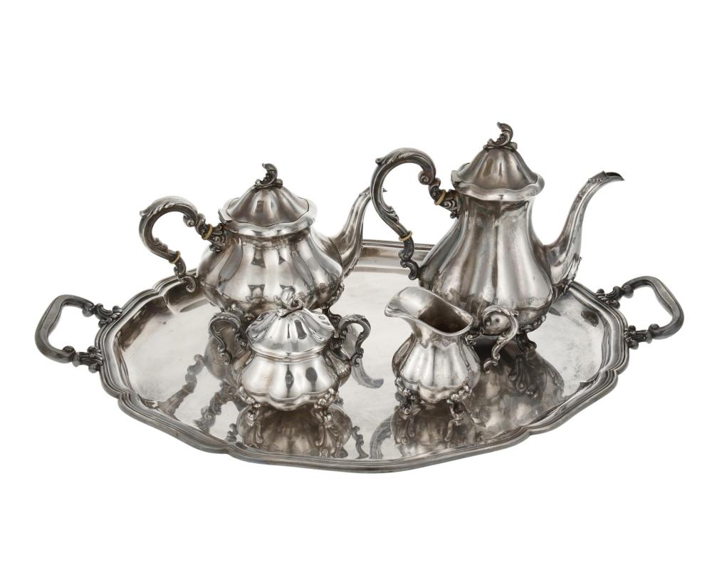 Appraisal: An American sterling silver tea and coffee service th Century