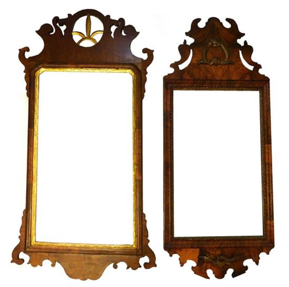 Appraisal: Two wall mirrors th early th C details include wall