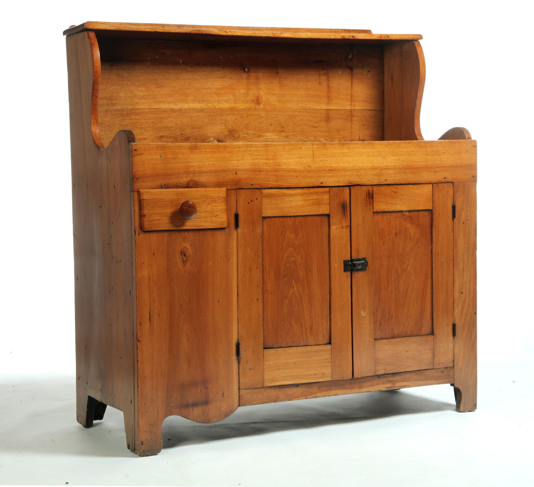 Appraisal: HUTCH-BACK DRY SINK American rd quarter- th century mixed woods