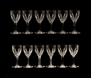 Appraisal: Set of Baccarat Crystal Genova Cordials Baccarat French founded -