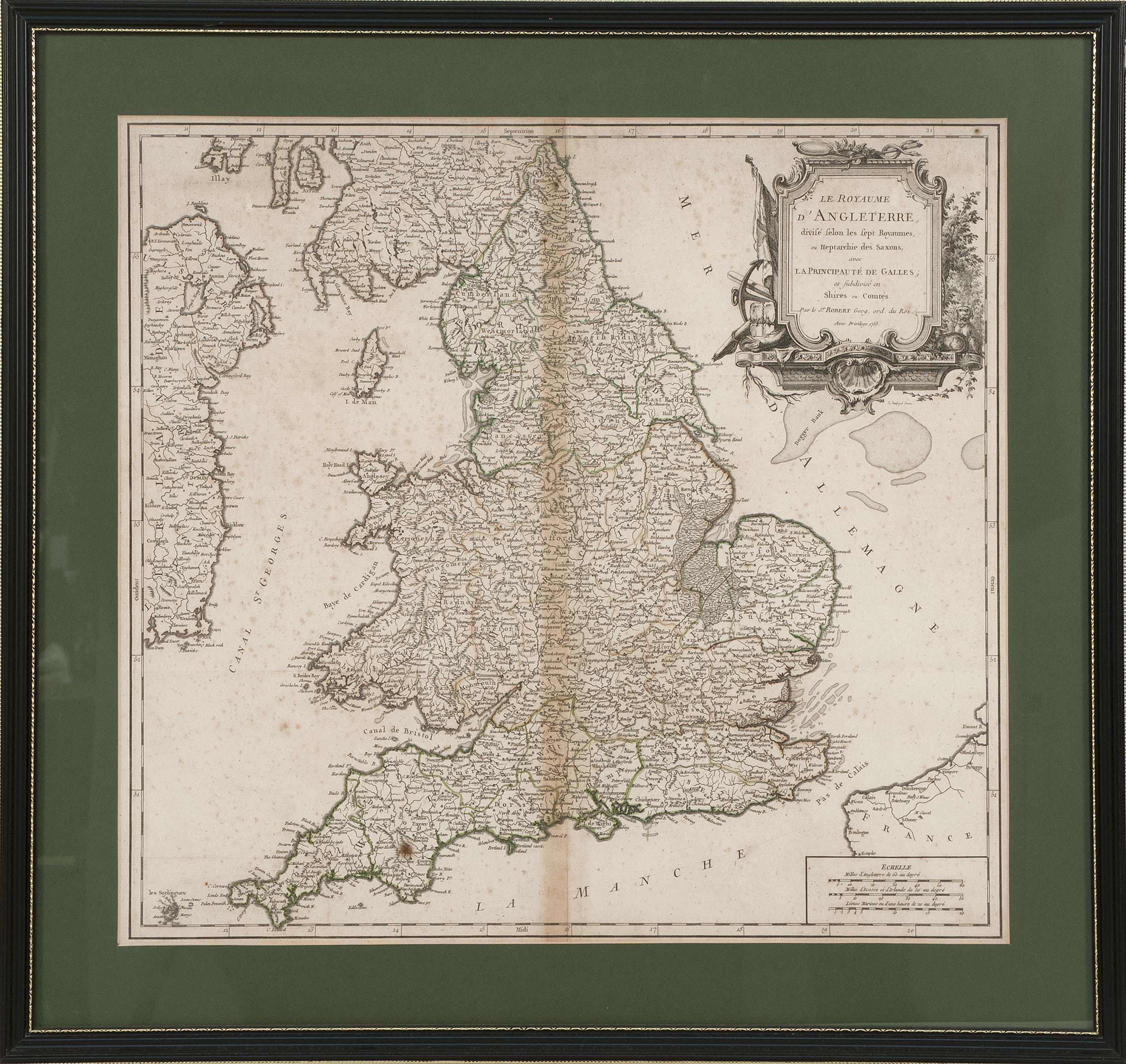 Appraisal: MAP OF THE BRITISH ISLES Titled and inscribed within a