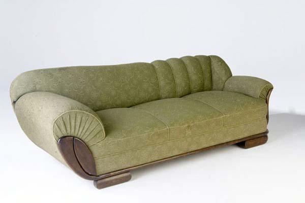 Appraisal: GERMAN ART DECO Chaise lounge with graduated back and original