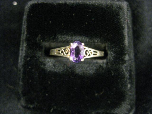 Appraisal: Amethyst Ring fine oval gem in k yellow gold