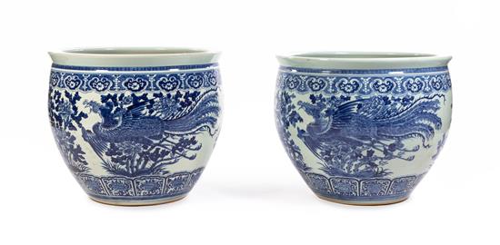 Appraisal: Sale Lot A Pair of Massive Chinese Blue and White