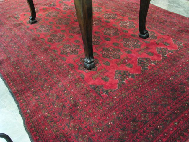 Appraisal: 's vintage Oriental rug Afghan Turkomen pattern ' x '