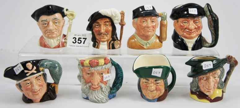 Appraisal: A collection of Royal Doulton Miniature Character Jugs comprising Lobster