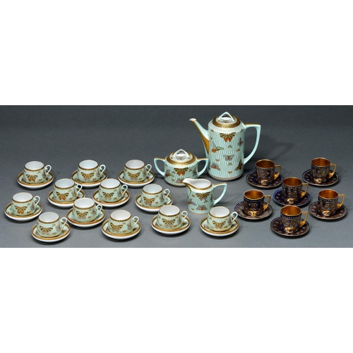 Appraisal: A Japanese porcelain coffee set c decorated with butterflies and