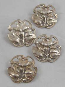 Appraisal: A set of four silver buttons hallmarked Birmingham maker S