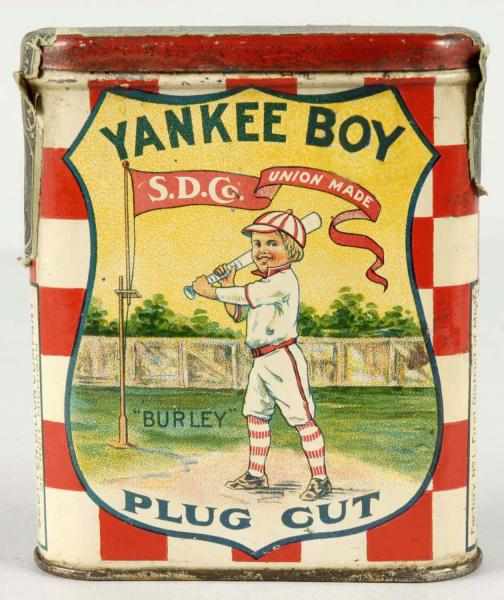 Appraisal: Yankee Boy Pocket Tobacco Tin Description Fantastic image of boy