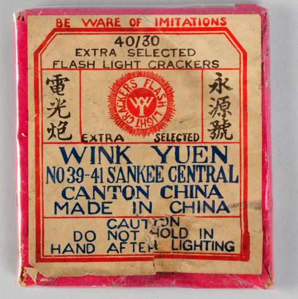 Appraisal: Wink Yuen -Pack Firecrackers Class Manufactured by Wink Yuen May