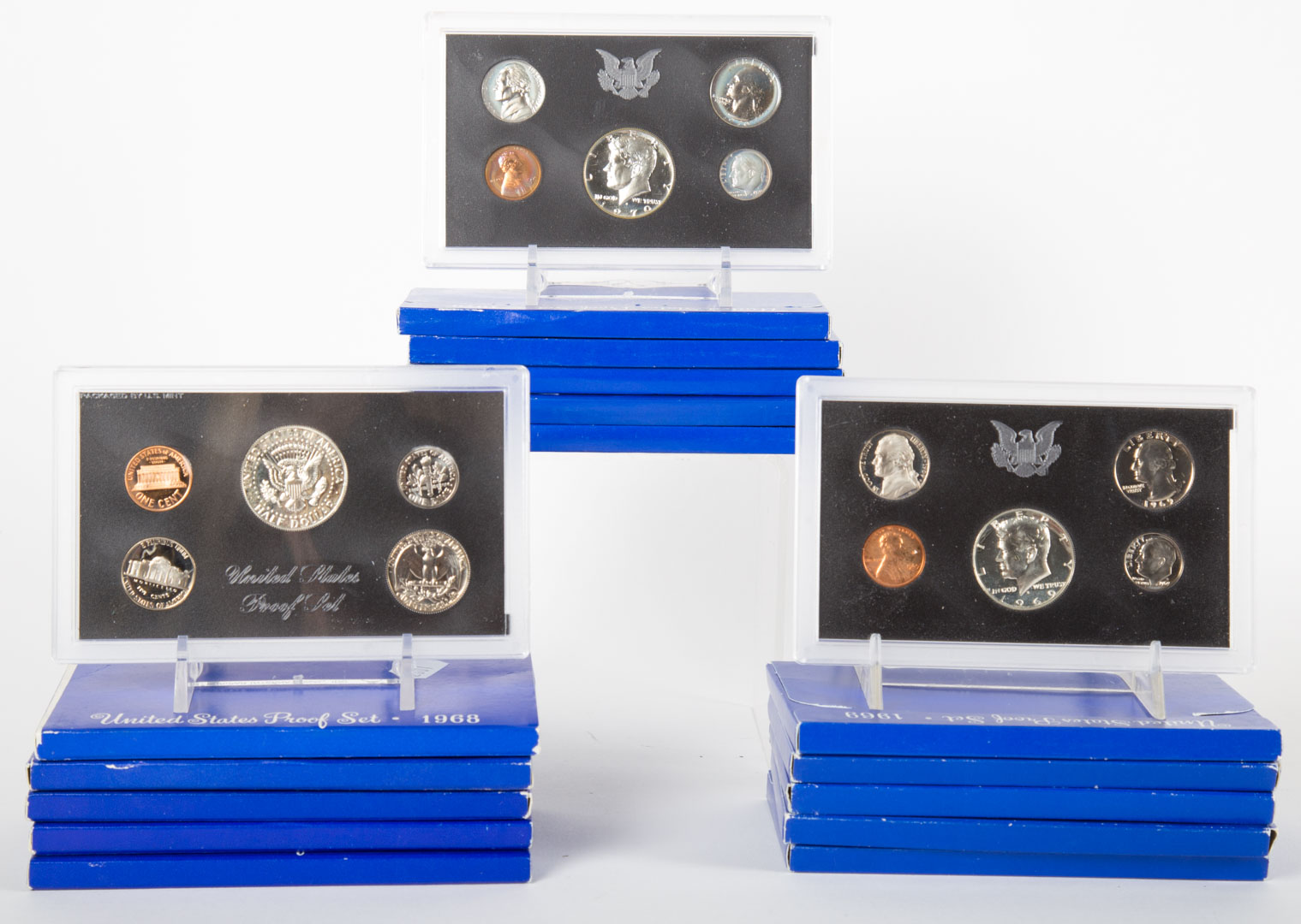 Appraisal: US Boxed Proof Sets - Fifteen silver-clad boxed proof sets