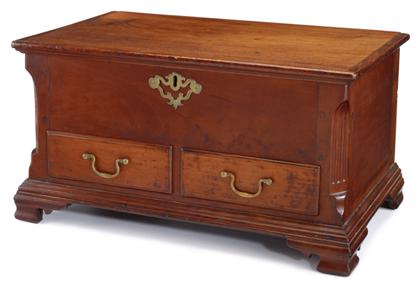 Appraisal: Miniature mahogany and cherry dower chest virginia th century