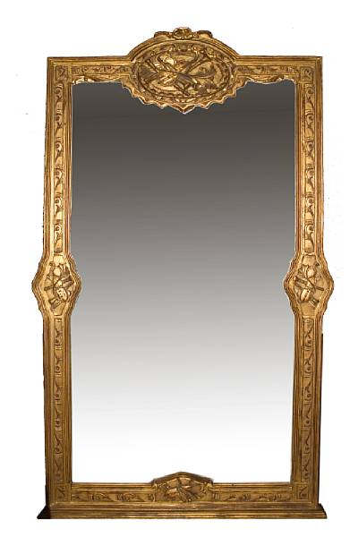 Appraisal: A pair of Louis XVI style carved and gilded mirrors