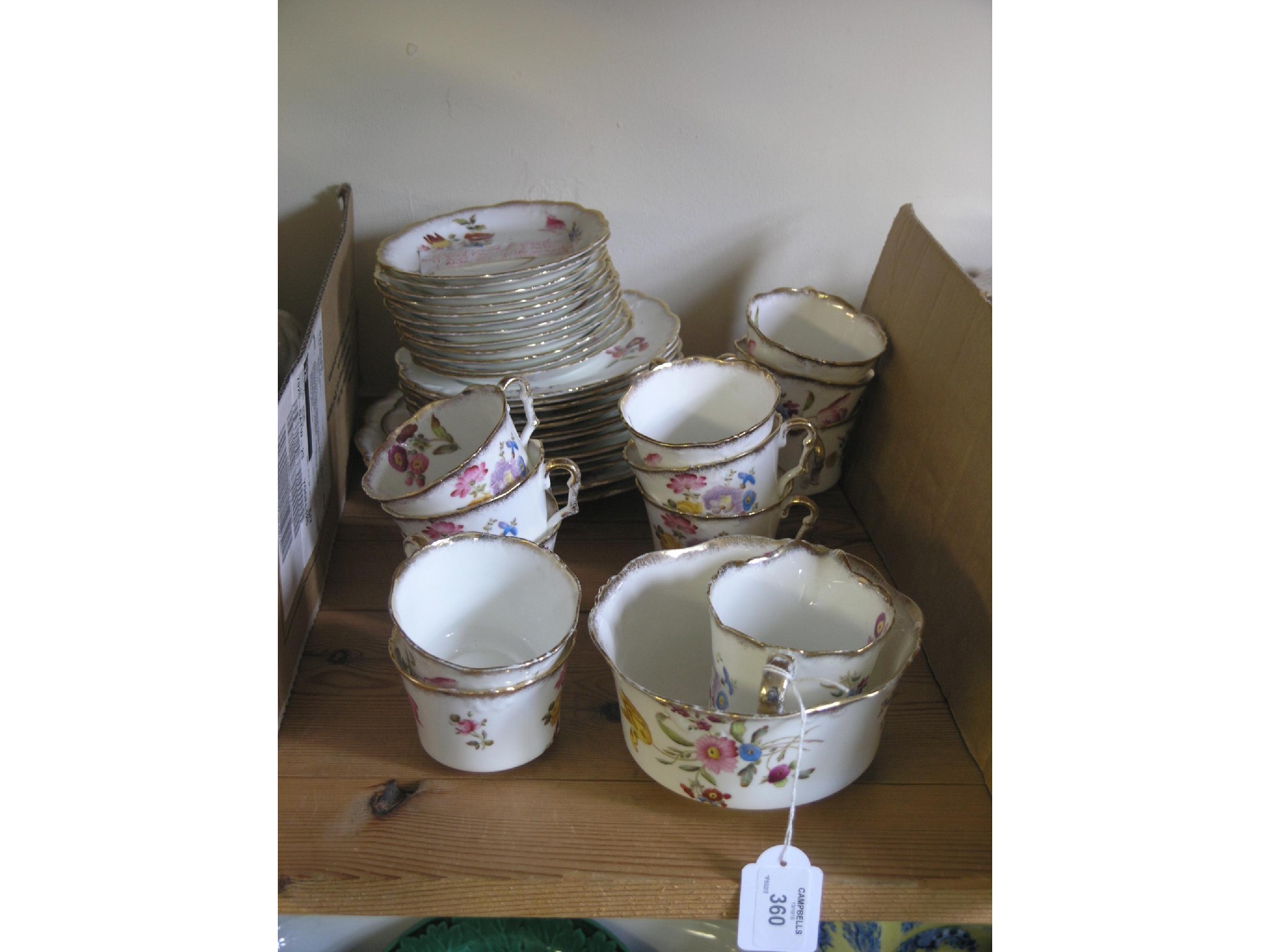 Appraisal: A Victorian bone china part teaset thirty-eight pieces for a