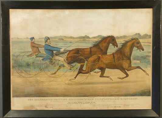 Appraisal: Currier Ives The Celebrated Trotting Stallions 'Ethan Allen and George