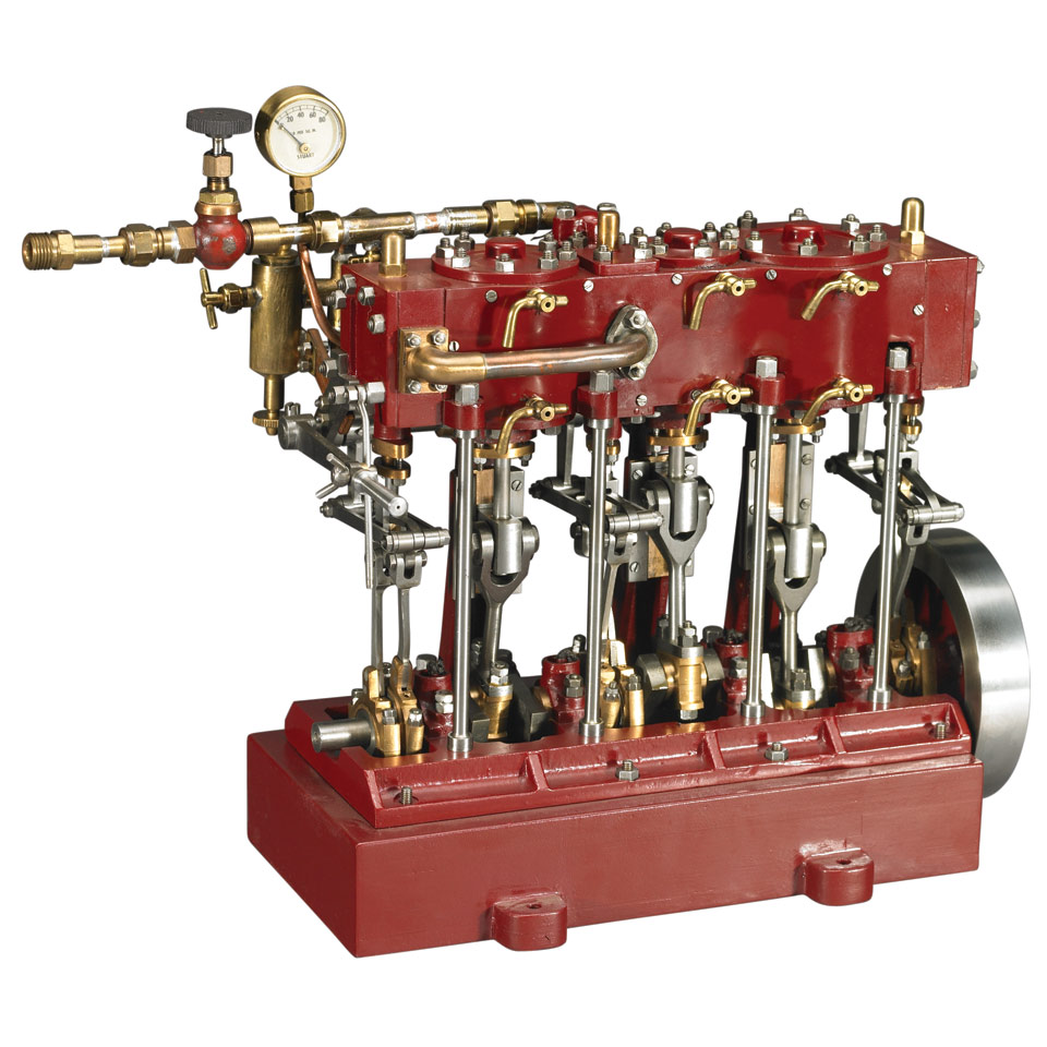 Appraisal: Model Triple Expansion Vertical Live Steam Launch Engine Height -