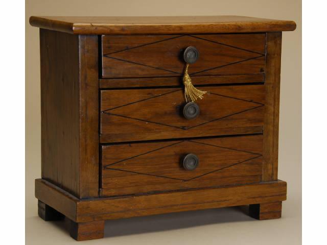 Appraisal: Mahogany Miniature Chest of Drawers Ca with rectangular top and