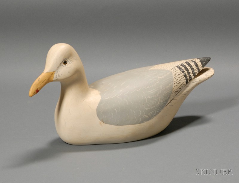 Appraisal: Harry V Shourds Style Gull Decoy Charles R Birdsall Point