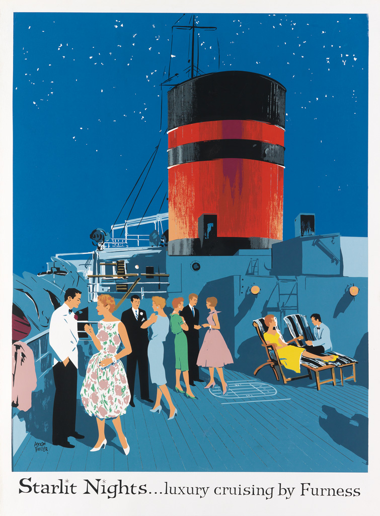 Appraisal: ADOLPH TREIDLER - STARLIT NIGHTS LUXURY CRUISING BY FURNESS x