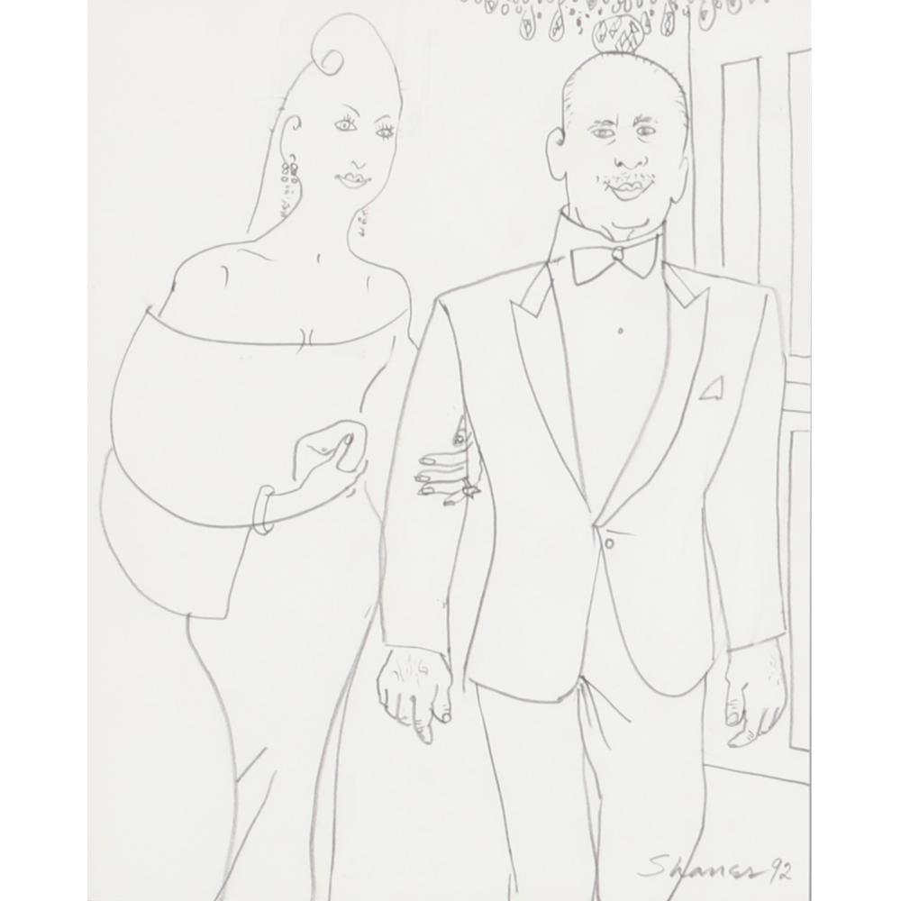 Appraisal: HONORE DESMOND SHARRER AMERICAN - UNTITLED COUPLE IN EVENING ATTIRE