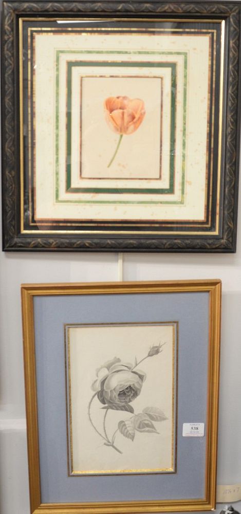 Appraisal: Three Piece Lot Framed Flower Studies to Include Dutch th