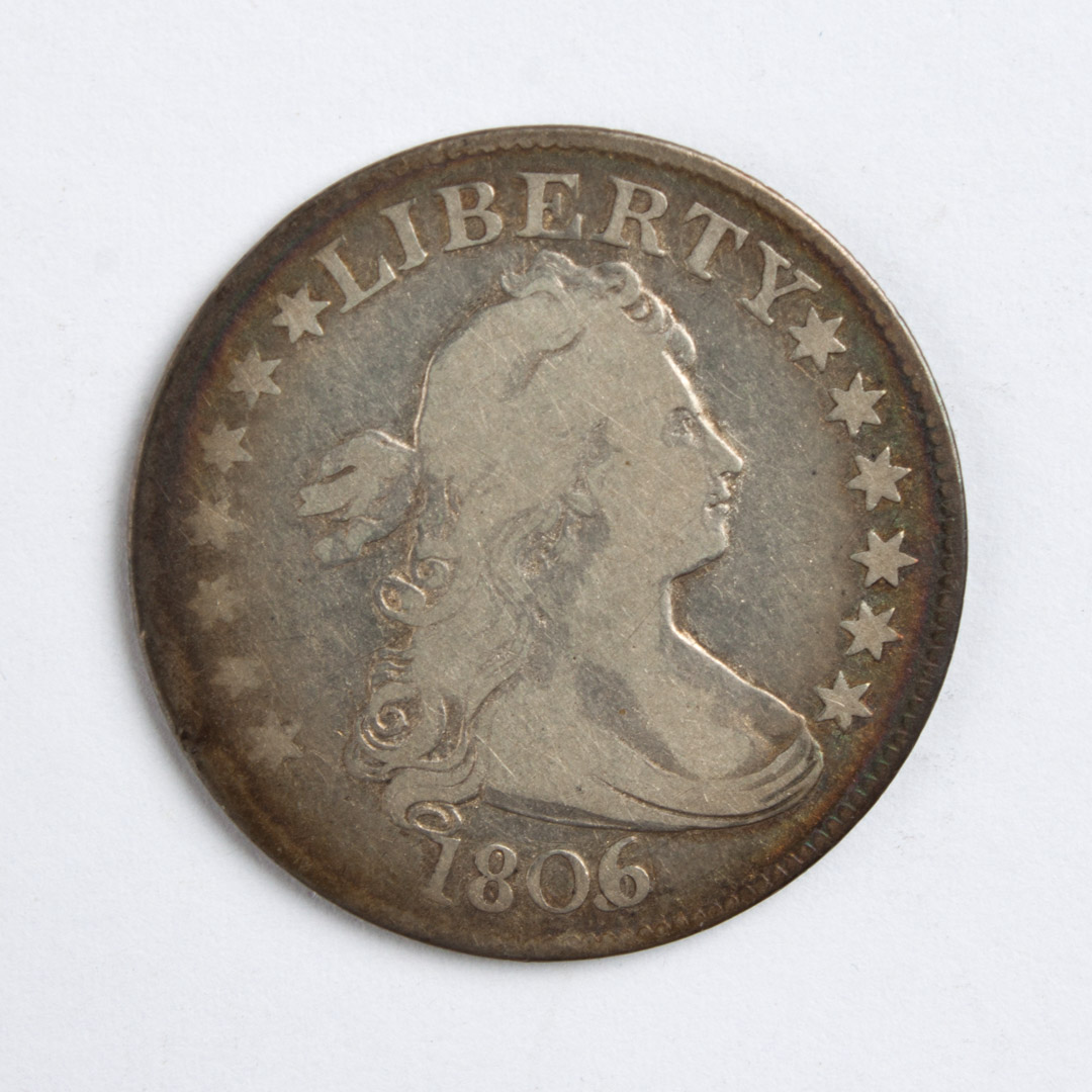 Appraisal: U S Draped Bust type silver quarter dollar over variety