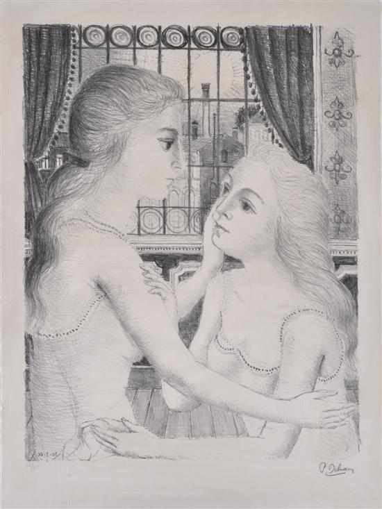 Appraisal: Paul Delvaux Belgian - Le Secret lithograph x cm